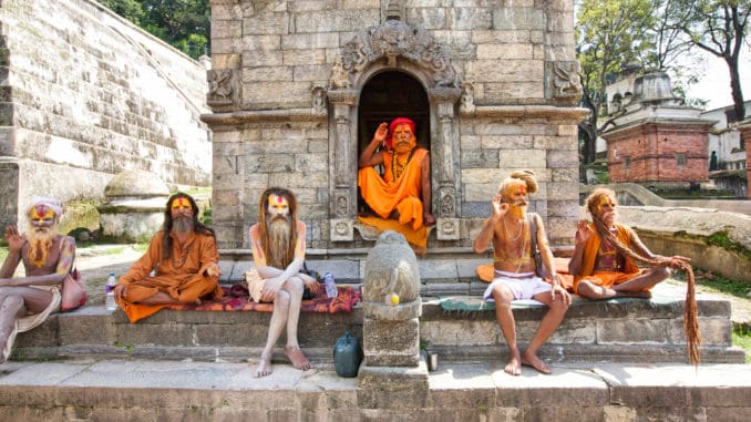 Sadhu Heilige Männer in Kathmandu